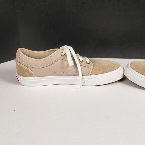 VANS Men Sz 8 Tan Skateboard Pro Padded Canvas Brushed Suede Shoe Sneaker Women - Picture 8 of 16